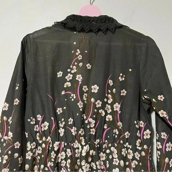 Johnny Was Floral Empire Crochet Collar Tunic Size XS - Picture 6 of 8